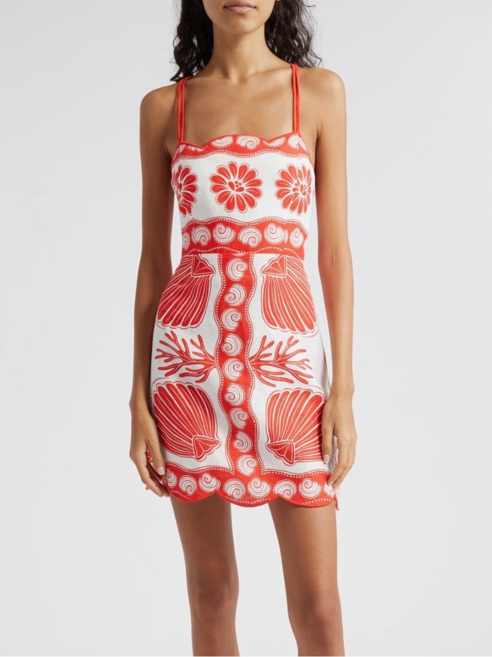FARM Rio Ainika Shell Print Linen Mini Dress, Size XXS, NWOT 🇧🇷 - Picture 1 of 16